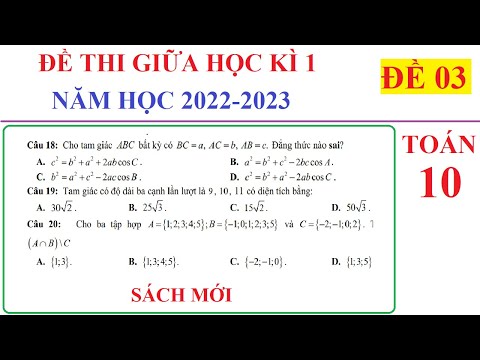 TOÁN 10 - ĐỀ 3 - ĐỀ THI GIỮA HỌC KÌ 1 TOÁN LỚP 10 NĂM HỌC 2022-2023- SÁCH MỚI. ÔN TẬP HỌC KÌ 1 TOÁN 10 - ĐỀ 3 - ĐỀ THI GIỮA HỌC KÌ 1 TOÁN LỚP 10 NĂM HỌC 2022-2023- SÁCH MỚI. ÔN TẬP HỌC KÌ 1