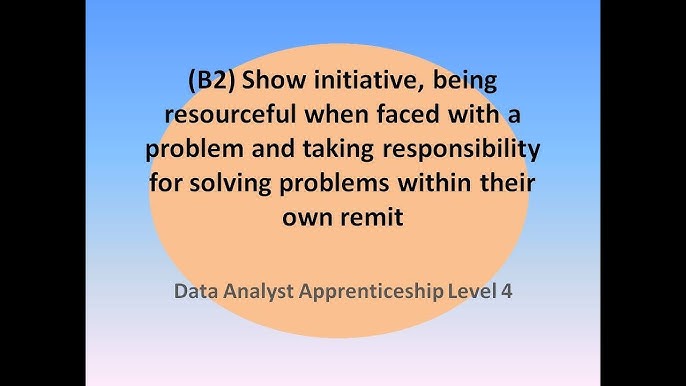 K13 Principles of statistics for analysing data sets, Data Analyst  Apprenticeship, Level 4