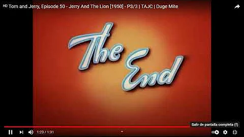 Tom and Jerry - Jerry and The Lion End Title (1950)