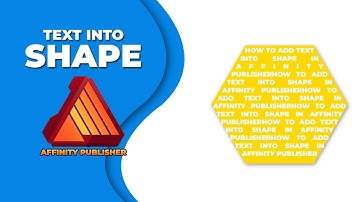 How to add text into shape in affinity publisher