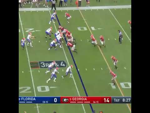 Kyle Trask to  Justin Shorter for a Gators  TD