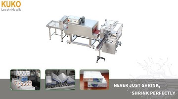 small boxes stacked group sleeve sealing PE shrink wrapping machine
