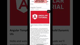 Angular Templates in 3 Minutes #shorts #shortsfeed #angular #javascript #frontend #webdevelopment