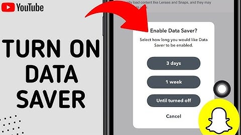 How To Turn On Data Saver On Your Snapchat Account 2025