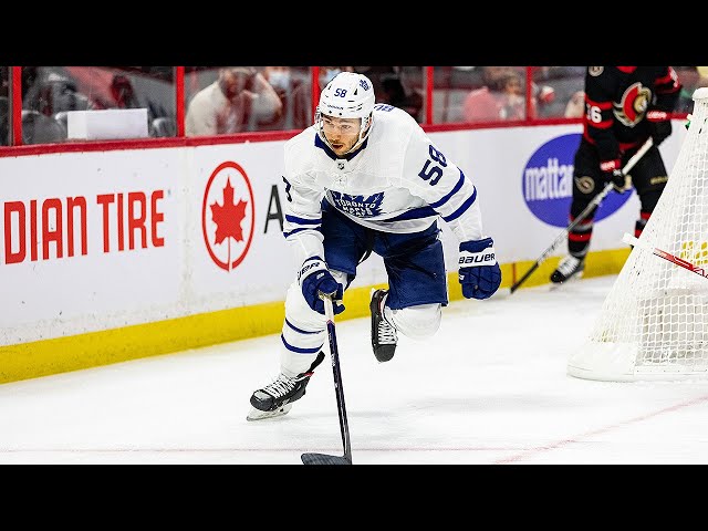 Leafs' Michael Bunting nets power-play hat trick in shutout win over  Senators