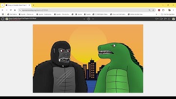 [OpenProcessing/Illustrator] King Kong vs Godzilla