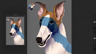 Blue Shadow time lapse digital painting in procreate - borzoi by Ashley Cirimeli 265 views 3 years ago 3 minutes, 9 seconds