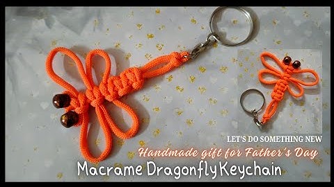 Macrame Dragonfly Keychain | Easy Boho Gift Idea | Handmade Gift Idea for Father