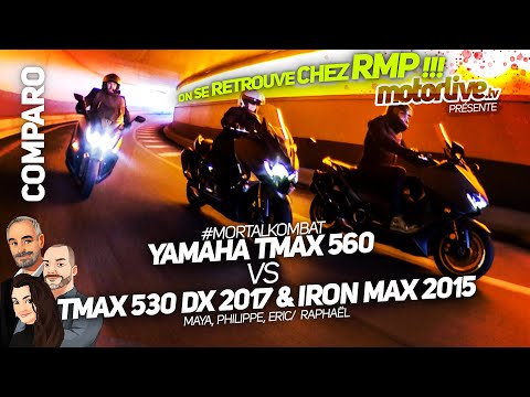 YAMAHA TMAX 560 vs 530 DX 2017 & IRON MAX 2015 | COMPARATIF