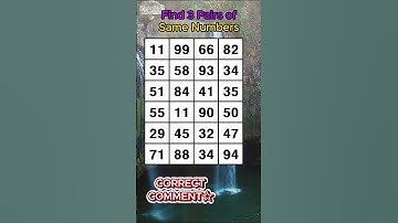 Find 3 pairs of identical CAN YOU FIND LAST ONE? numbers/Dementia Prevention Quizzes/Tests.No.617