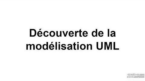 découverte de la modélisation UML