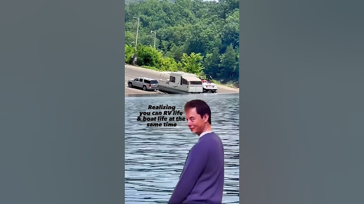 We saw the most random boat at Lake Cumberland, KY. It looked like a pontoon mixed with a camper.