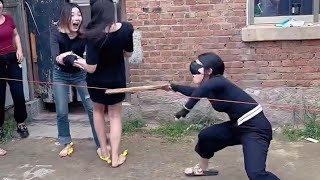 Playing  Blind folded   Broom  game  with friends  #fungameVisit #comedy  #viralvideo screenshot 3