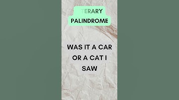 Palindromes The World of Words That Read the Same Backward as Forward Ep3