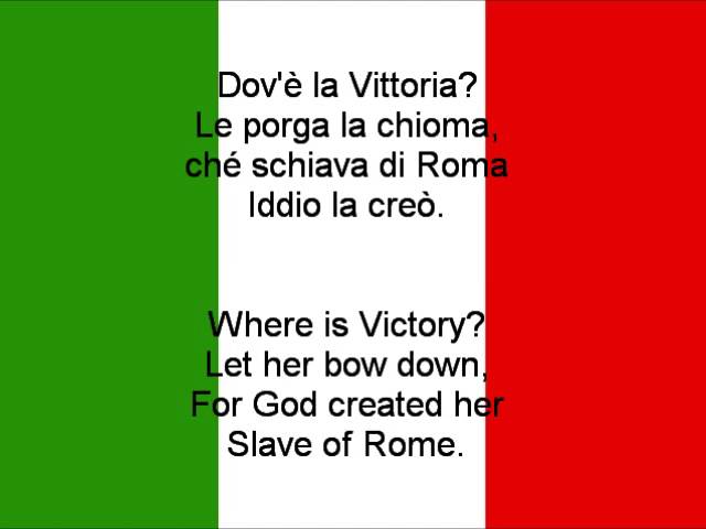 Italian National Anthem Lyrics : Italian national anthem italy azzurri ...