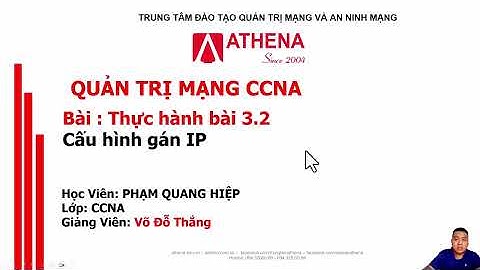 Bài thực hành 3 - CCNA - Cấu hình gán IP vào Interface