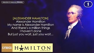 #1 Hamilton - Alexander Hamilton (VIDEO LYRICS) chords