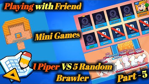 1 Piper VS 5 Random Brawler | Challenge me | Pro player | Sharpshooter.