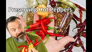 How to Dehydrate Peppers, Preserving Hot Garden Peppers  for storage or powder