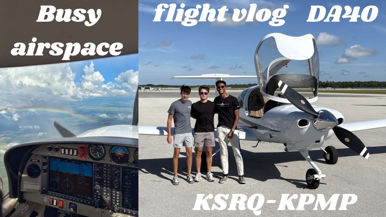 Teenage Pilot Flight Vlog - Busy Charlie Airspace - KSRQ/KPMP - DA40XLS