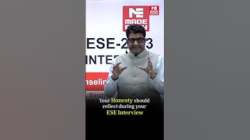 Your Honesty should reflect during your ESE Interview | By B Singh Sir | MADE EASY