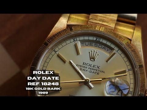 Rolex Day Date Ref. 18248 18k Gold Bark 1989