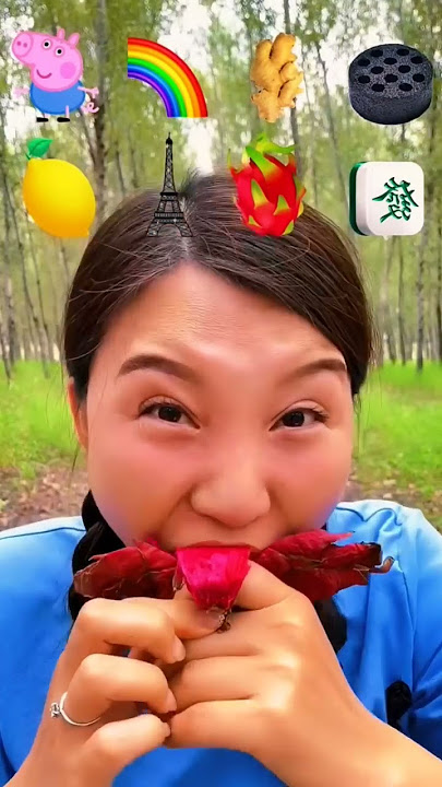 SUPER PARIS RAINBOW EMOJI EATING CHALLENGE #emoji #asmr #mukbang