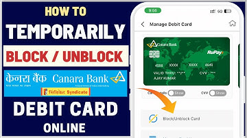 How To Temporarily Block/Unblock Canara Bank Debit Card Online | ON/OFF your ATM/Debit Card