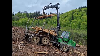 Big Deere In Slope John Deere 1910G Rutschpartie Im Hang Forwarder Action