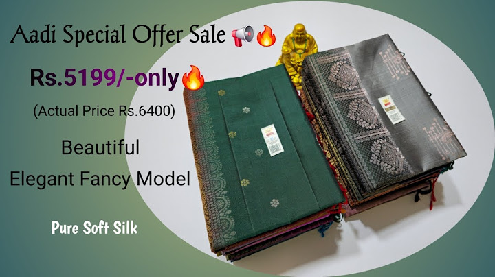 Aadi Special Offer Sale Rs.5199🔥 | Elegant Pattern Soft Silk Sarees | 👌 The Best Sarees Shop
