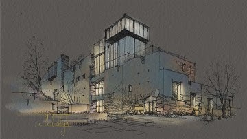 Draw like an Architect | architectural concept design | How to Draw in two Point Perspective