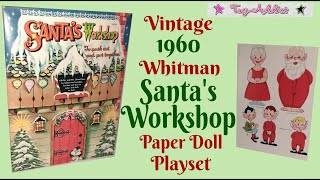 Santa s Workshop Punch Out Paper Dolls Play Set Vintage Whitman 1960 Toy-Addict