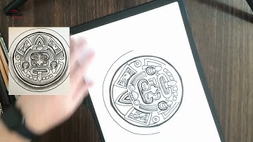 How to Draw an Aztec Sun Stone