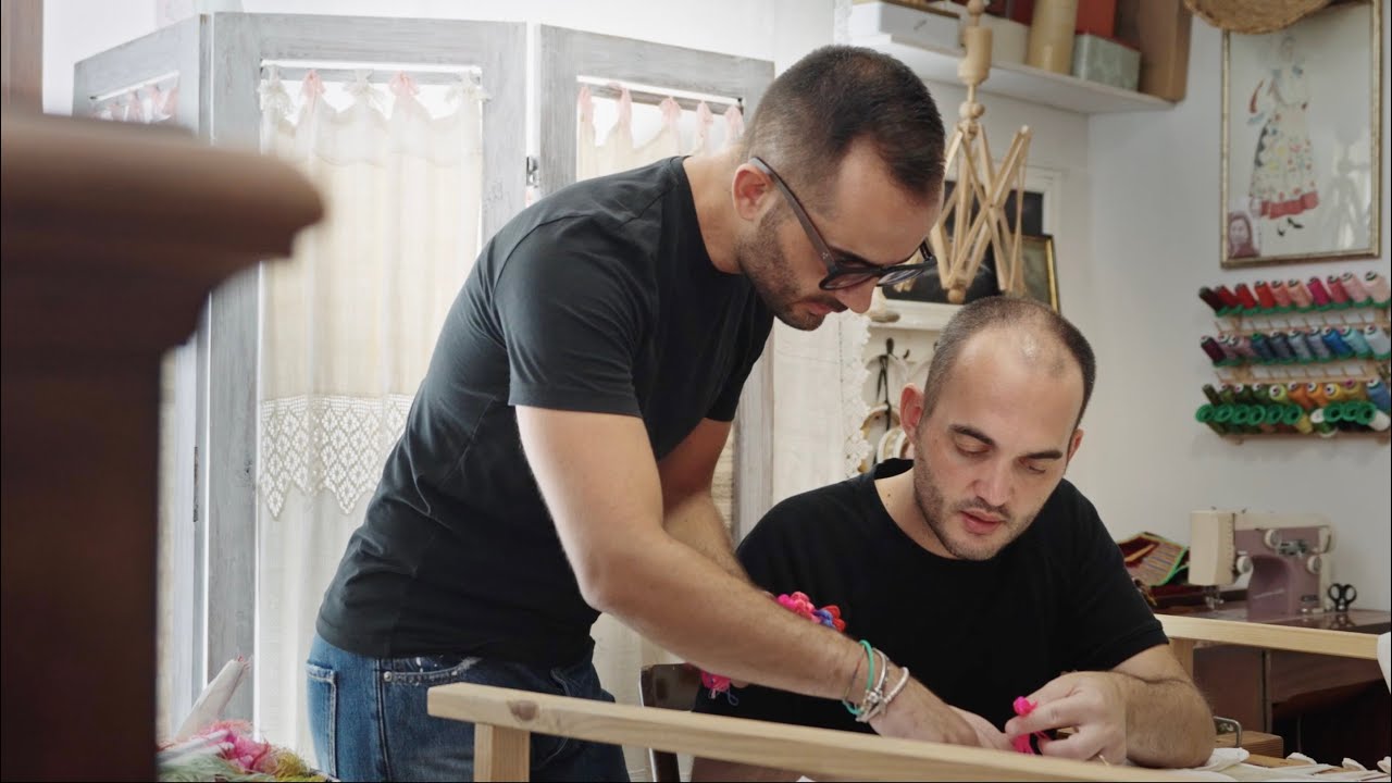 The making of the Fendi Hand in Hand Baguette representing craftsmanship in Sardinia, Italy