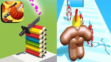 Slice It All VS Tall Man Run - All Levels Gameplay Android, ios update