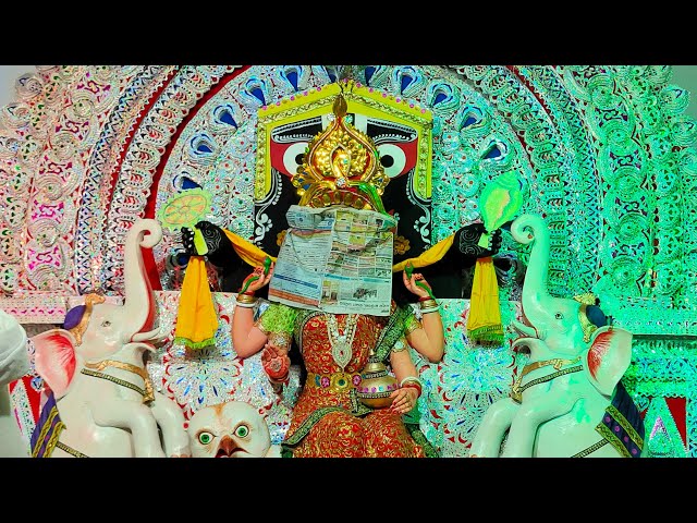 Maa Laxmi with Sri Jagannath | Gaja Laxmi Puja Pandal | Kendrapara, Odisha | Satya Bhanja