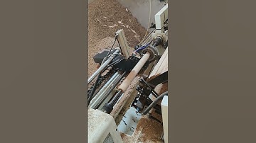 Wood lathe with automatic feed function  #woodcutting