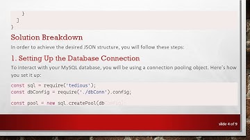How to Structure Nested JSON Objects in a Node.js API Using MySQL