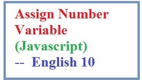 How to Assign Number to Variable Num Datatype Java script  --  English 10-vlr training
