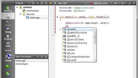 C++ Qt 7   Basic Application and HTML Aware Widget