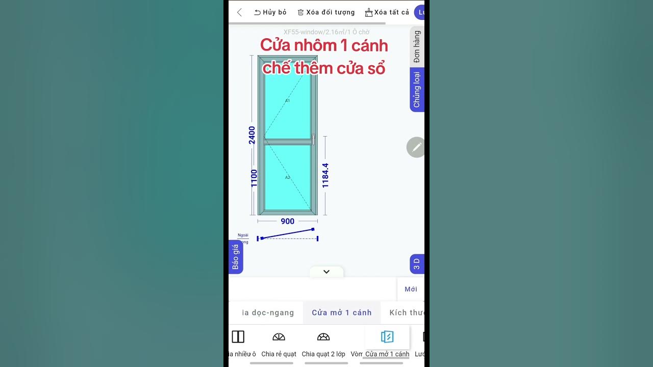 Cửa nhôm 1 cánh chế thêm cửa sổ - YouTube