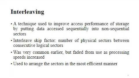 Computer Peripherals and Interfacing,- Magnetic Disc - Interleaving- Recording Codes,w9