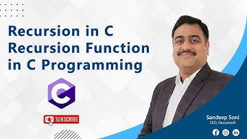 C Language Tutorial | Recursion in C | Recursion Function in C Programming by Sandeep Soni