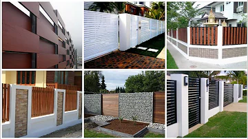 Beautiful Modern Fence Boundary Wall Design Ideas  ♧ Backyard Fence Design,