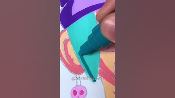 Drawing a NEW Character with Posca Markers! Satisfying Art! (#Shorts)
