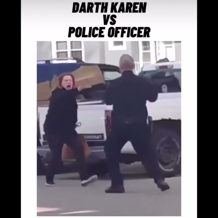 DARTH KAREN vs POLICE OFFICER 😂👩‍🦳👮‍♂️