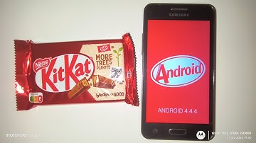Android 4.4.4 KitKat - Alarm (Samsung Galaxy Core 2) with real KitKat chocolate   