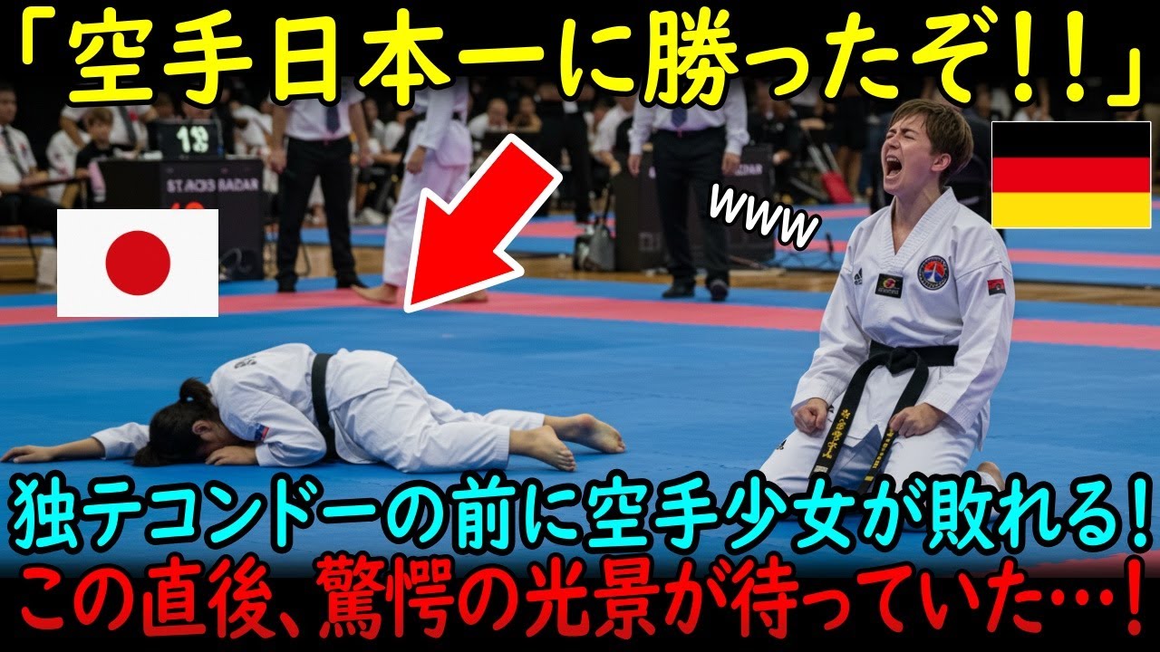 「テコンドーが空手に負けるはずない！」空手日本一の少女がドイツ選手の前に敗れる…しかし、この直後、驚愕の展開に【海外の反応】