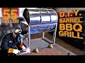 Unique en son genre barbecue fabriqu avec un baril de 55 gallons  construction complte