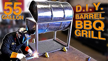 UNIEK! BBQ-grill gemaakt met een vat van 55 gallon | Volledig gebouwd